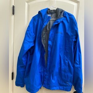 Columbia Blue and Gray Mesh Jacket with Hoodie